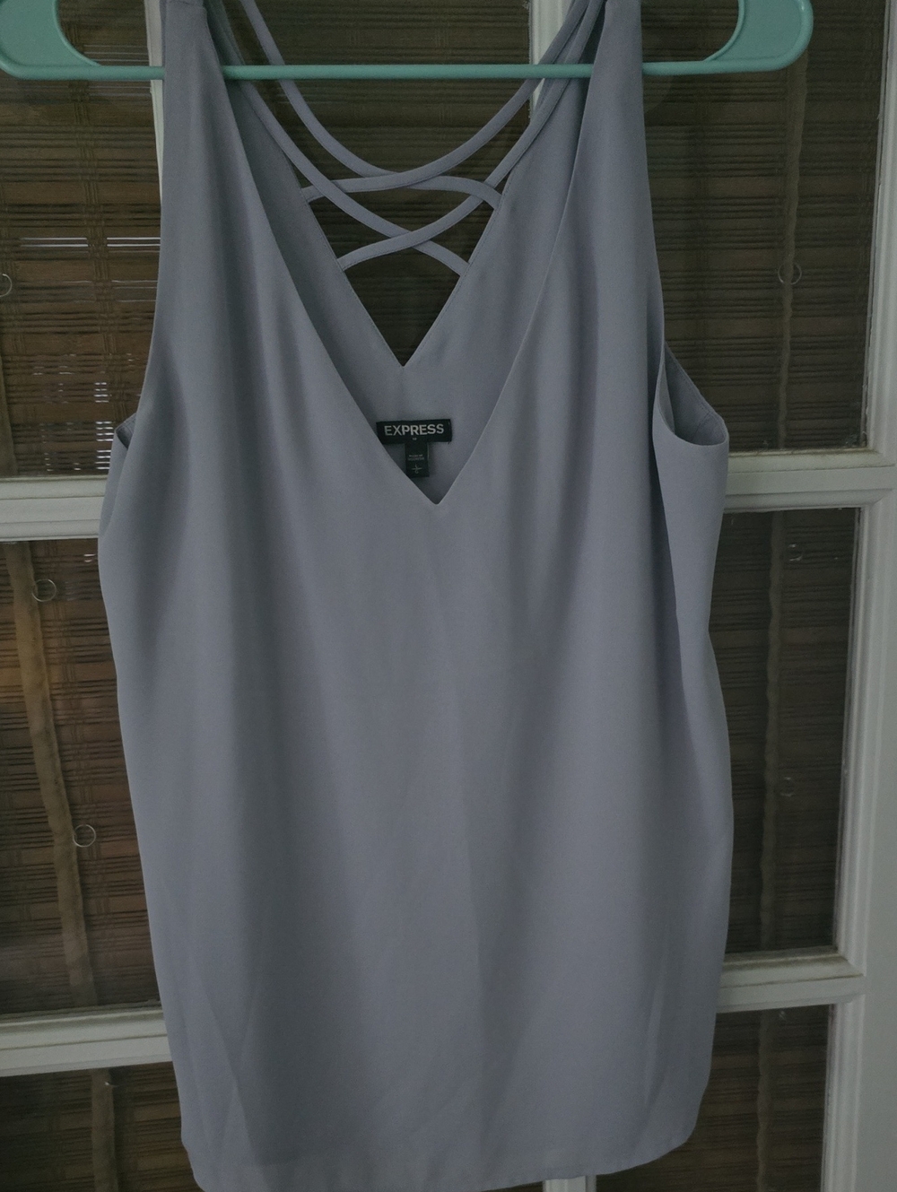 Express Lavender Strapless-Inspired V-Neck Dress with Back Straps
